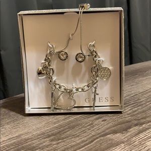 Charm bracelet with matching earrings